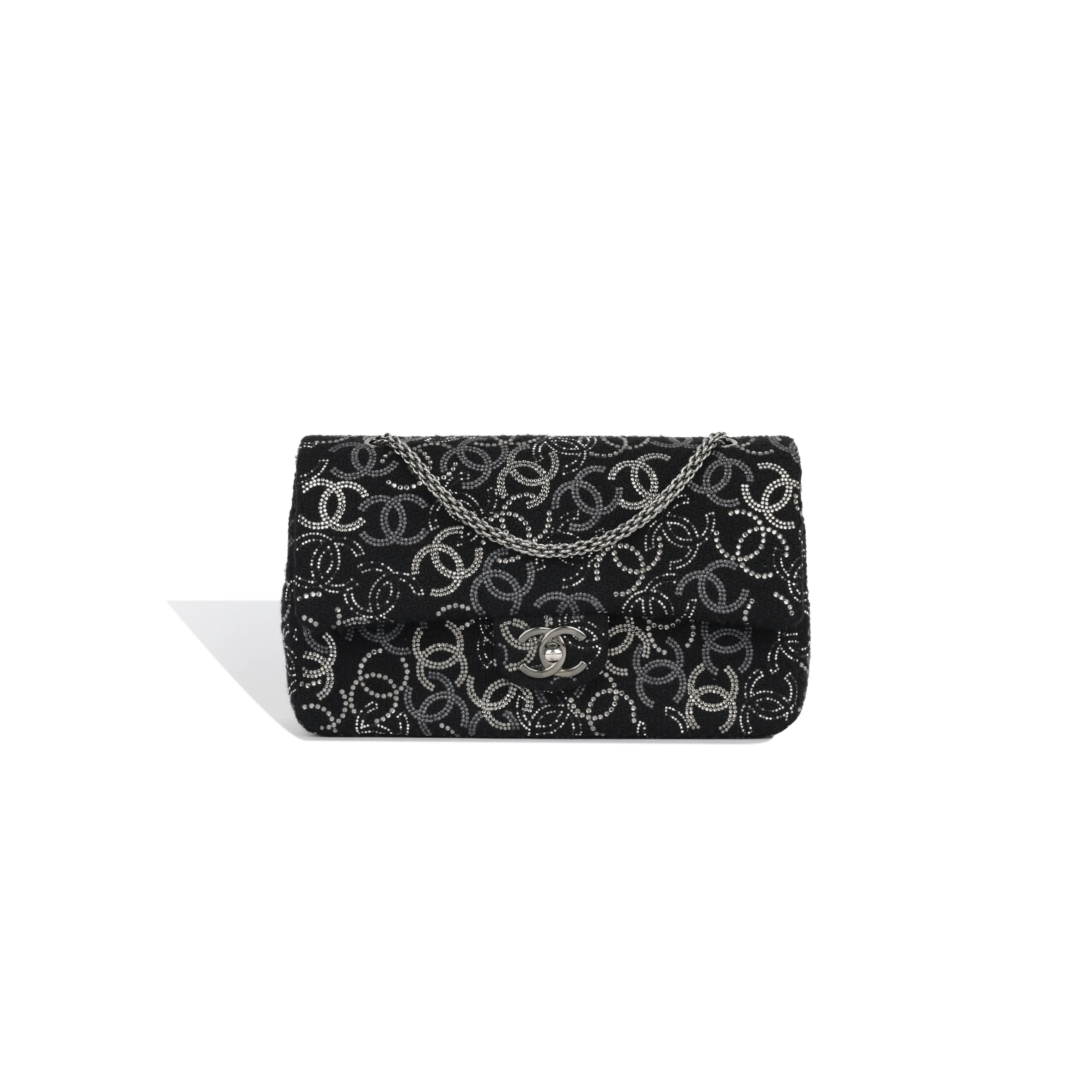 Ch**el strass crystal medium classic flap bag (25.5*15.5*6.5cm)